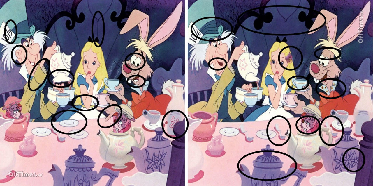 Алиса найди отличия